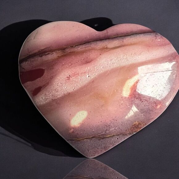 Mookaite Jasper Crystal Heart (#11) - Picture 1 of 10